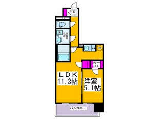 S-RESIDENCE日本橋Qualierの物件間取画像